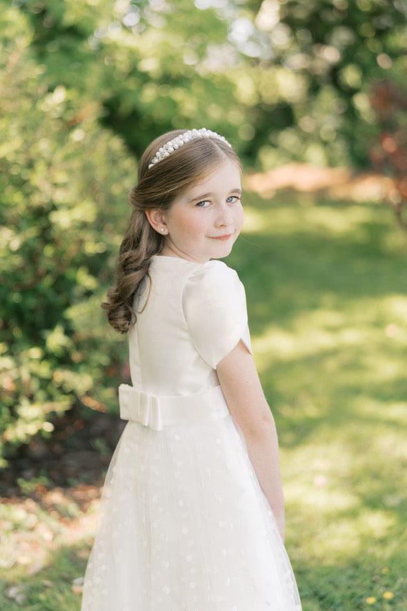 Millie ivory pearl & Bead Headpiece