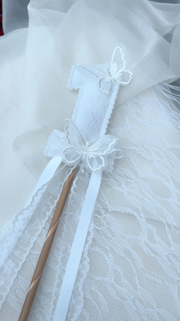 white butterfly party hat, white party hat, butterfly hat, lace white party hat, toddler party hat, 1st birthday party hat, 1st birthday, white birthday cake number, cake number, butterfly cake number, 