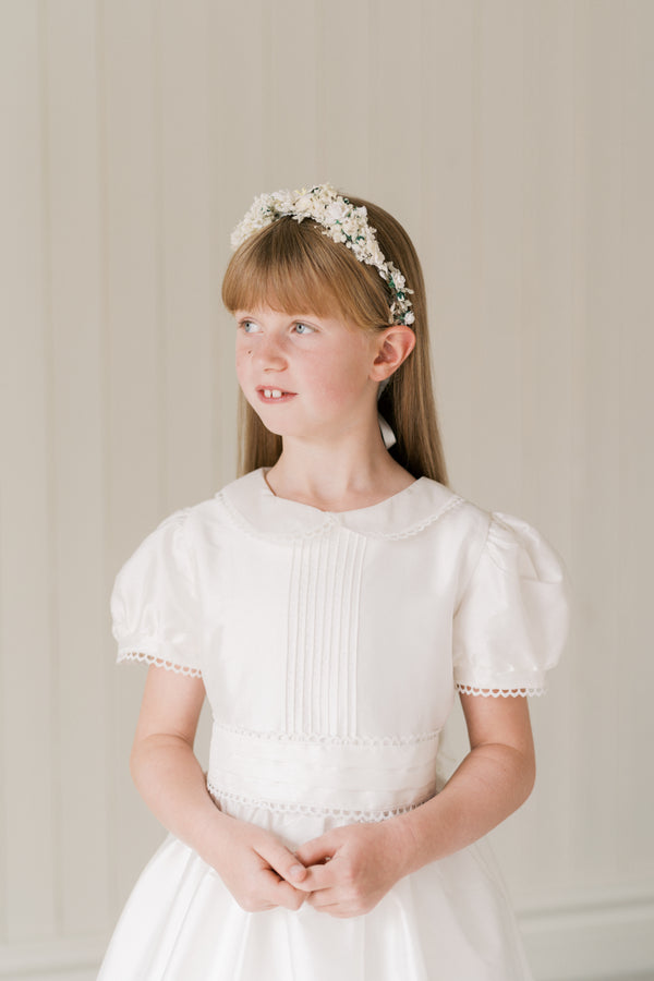 Ivory Lily Rose Flower Crown