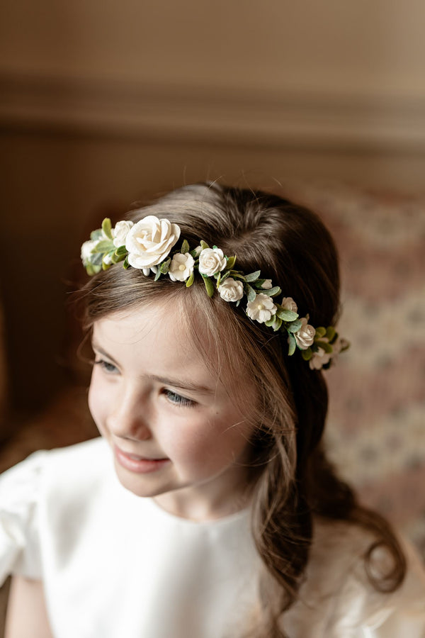 Communion flower crown, Communion flower crown Ireland, First Holy Communion flower crown, First Communion flower crown, girls Communion flower crown, white Communion flower crown, ivory Communion flower crown, floral Communion headpiece, Communion floral crown, Communion flower headpiece, Communion hair accessories, Communion hair accessories Ireland, Communion headpiece Ireland, handmade Communion flower crown, handmade Communion headpiece Ireland, luxury Communion flower crown, girls floral headpiece, 