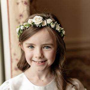 Communion flower crown, Communion flower crown Ireland, First Holy Communion flower crown, First Communion flower crown, girls Communion flower crown, white Communion flower crown, ivory Communion flower crown, floral Communion headpiece, Communion floral crown, Communion flower headpiece, Communion hair accessories, Communion hair accessories Ireland, Communion headpiece Ireland, handmade Communion flower crown, handmade Communion headpiece Ireland, luxury Communion flower crown, girls floral headpiece, 