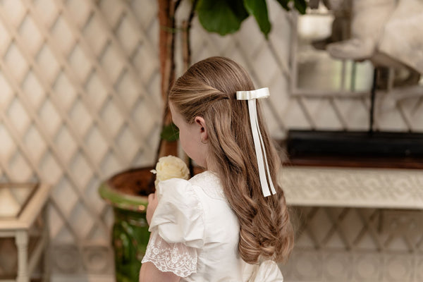 White Satin Bow