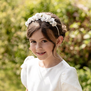Communion flower crown, Communion flower crown Ireland, First Holy Communion flower crown, First Communion flower crown, girls Communion flower crown, white Communion flower crown, ivory Communion flower crown, floral Communion headpiece, Communion floral crown, Communion flower headpiece, Communion hair accessories, Communion hair accessories Ireland, Communion headpiece Ireland, handmade Communion flower crown, handmade Communion headpiece Ireland, luxury Communion flower crown, girls floral headpiece, 