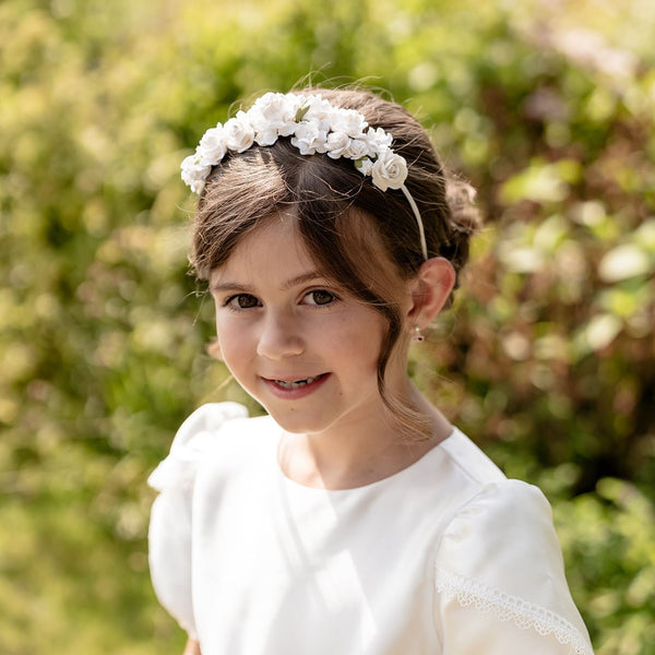 Communion flower crown, Communion flower crown Ireland, First Holy Communion flower crown, First Communion flower crown, girls Communion flower crown, white Communion flower crown, ivory Communion flower crown, floral Communion headpiece, Communion floral crown, Communion flower headpiece, Communion hair accessories, Communion hair accessories Ireland, Communion headpiece Ireland, handmade Communion flower crown, handmade Communion headpiece Ireland, luxury Communion flower crown, girls floral headpiece, 