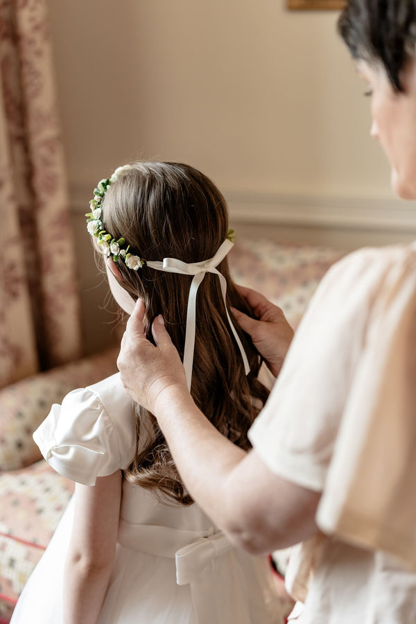 Rose White Flower Crown