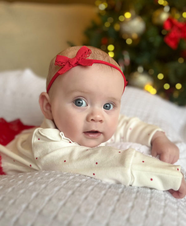 Small Velvet Bow Headband
