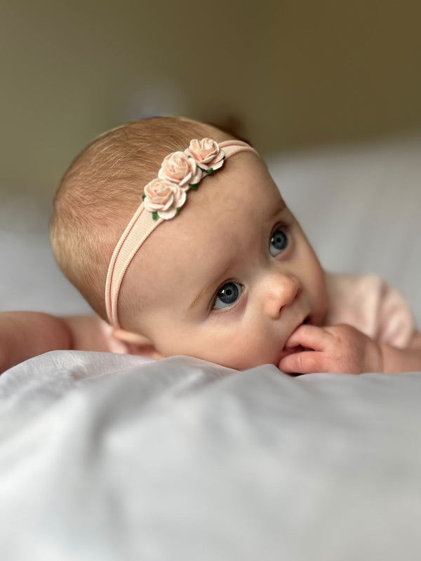 Soft Pink Flower Headband Pack
