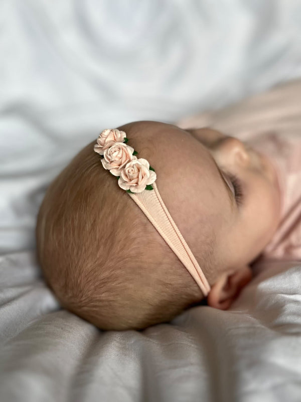 Soft Pink Flower Headband Pack