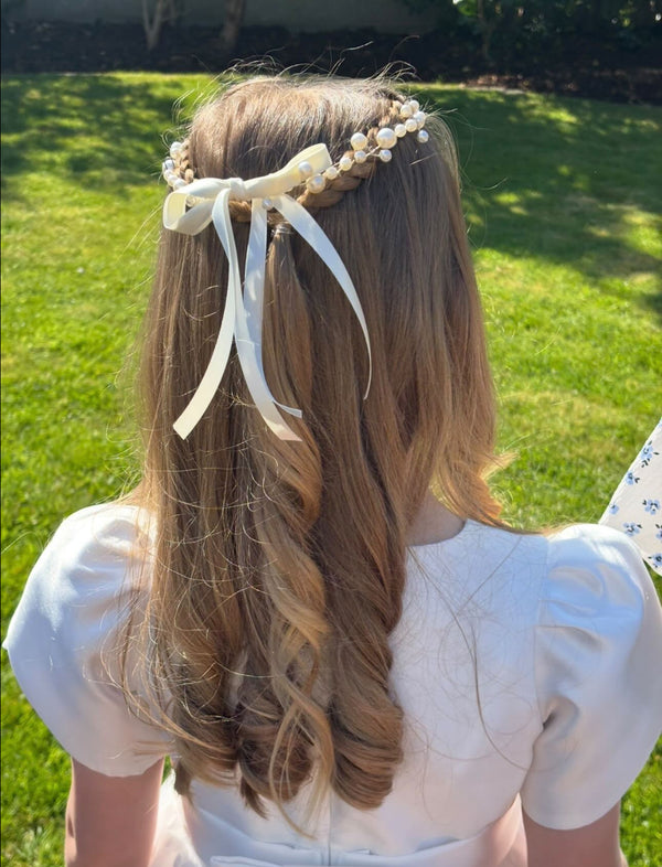 Sarah Ivory Pearl Headpiece