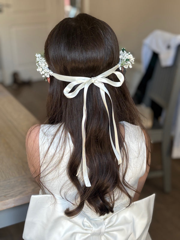 Eve Babys Breath & Rose Flower Crown