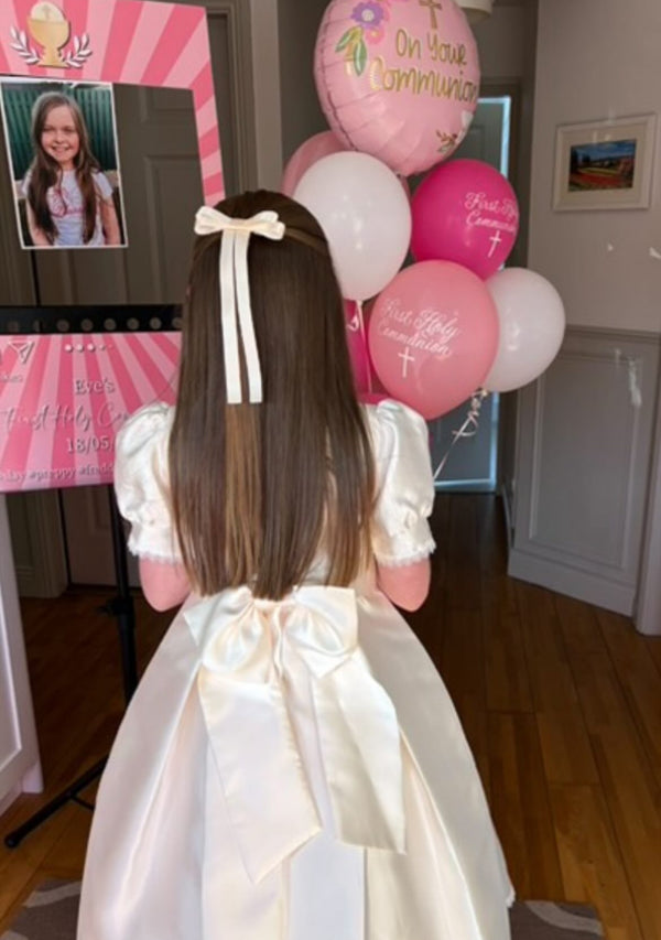 White Satin Bow