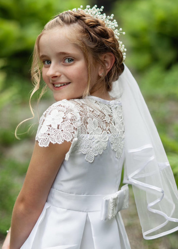 Abigail Silver & White Pearl Headpiece