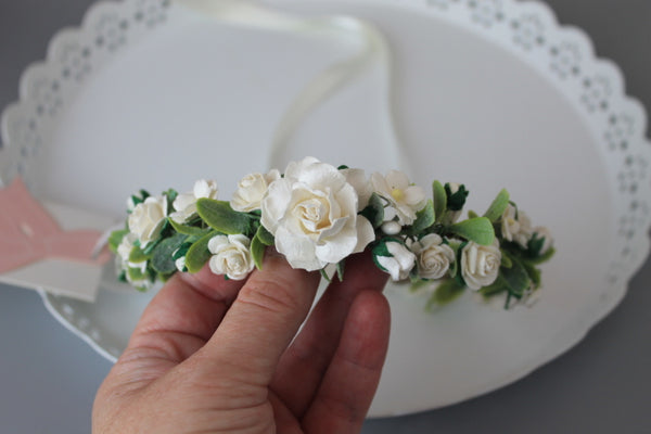 Ivory Flower Crown