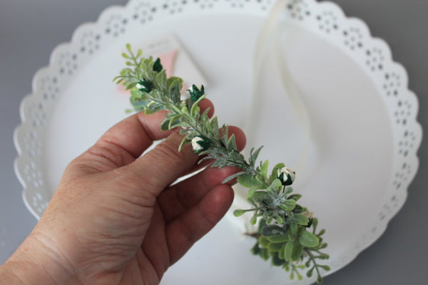 Wild rose and greenery Flower Crown