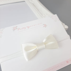 Christening headband, christening bow headband , christening headband baby girl ireland, ivory christening headband, christening accessories, ivory bow headband