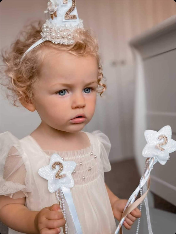 White Lace Birthday Hat