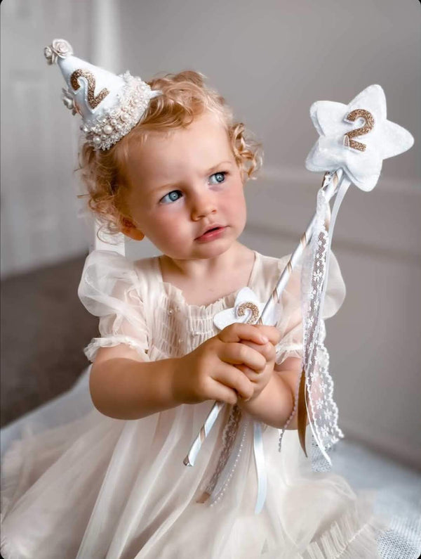 White Lace Birthday Hat