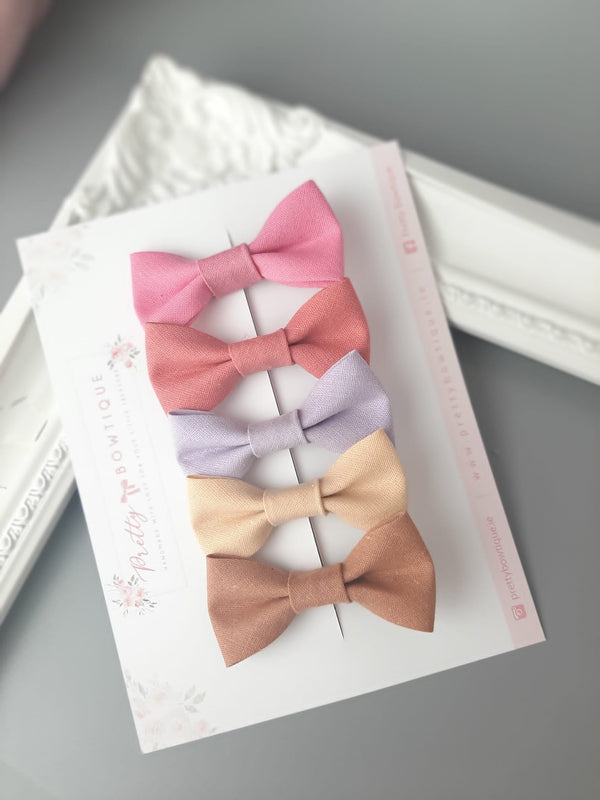 Small hair clips, baby bows, toddler clips, small hair bow, small bow, small baby bow, small pink bow, small purple bow,