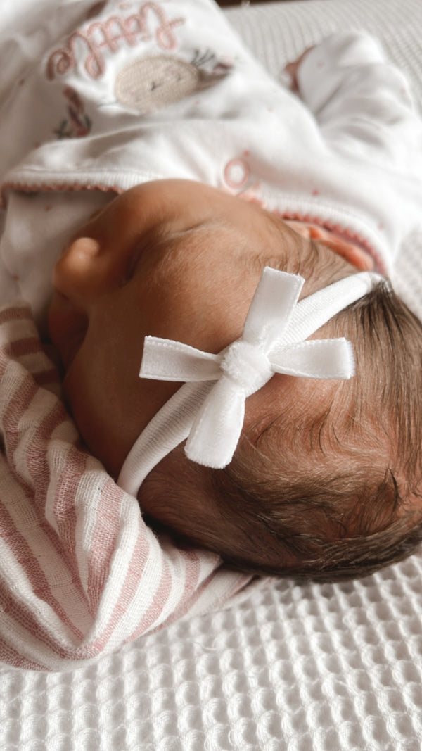 newborn headband, newborn headband gift, christening bow headband, flower girl headband, bow headband, small bow headband, newborn bow headband, velvet bow headband, 