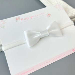 Christening headband, christening bow headband , christening headband baby girl ireland, ivory christening headband, christening accessories, white bow headband
