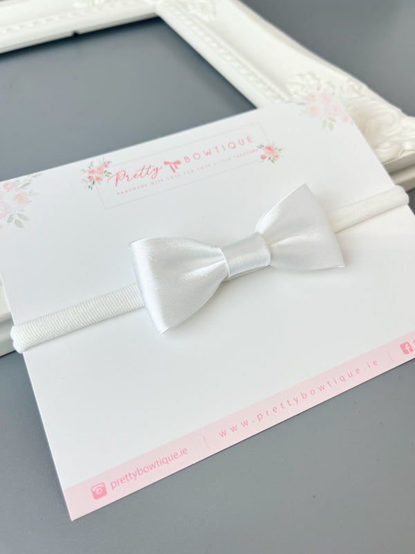 Christening headband, christening bow headband , christening headband baby girl ireland, ivory christening headband, christening accessories, white bow headband