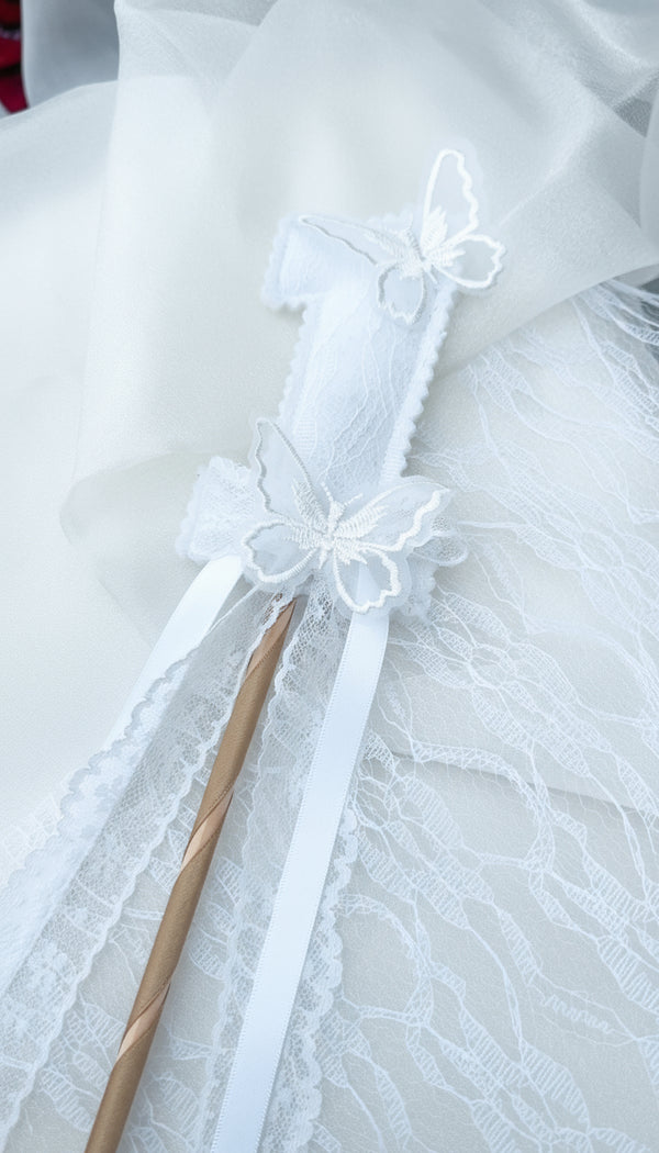 White butterfly wand
