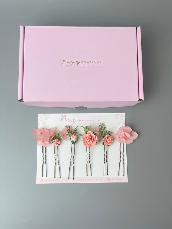 Pink Flower Pins