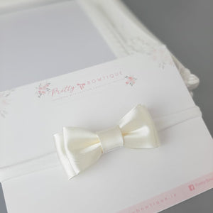 Christening headband, christening bow headband , christening headband baby girl ireland, ivory christening headband, christening accessories, ivory bow headband