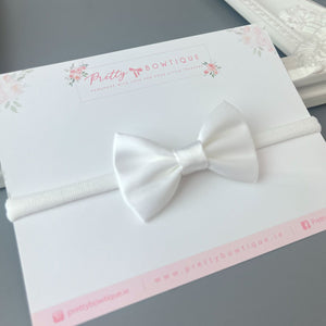 christening headband, naming day headband, soft baby headband, toddler headband , baby girl headband, neworn girl headband, baby headband ireland, baby headband ireland handmade,baby headband bow, christening baby headband, white bow headband, white christening headband,  